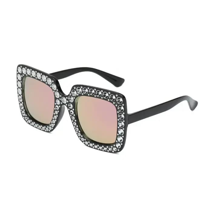 Lunettes de soleil surdimensionnées en diamant
