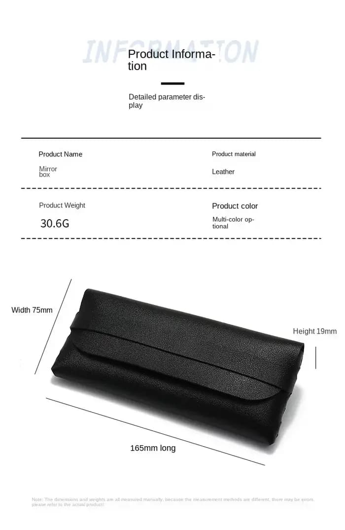 Étuis à lunettes en cuir souple et élégant noir et blanc – Sacs de protection