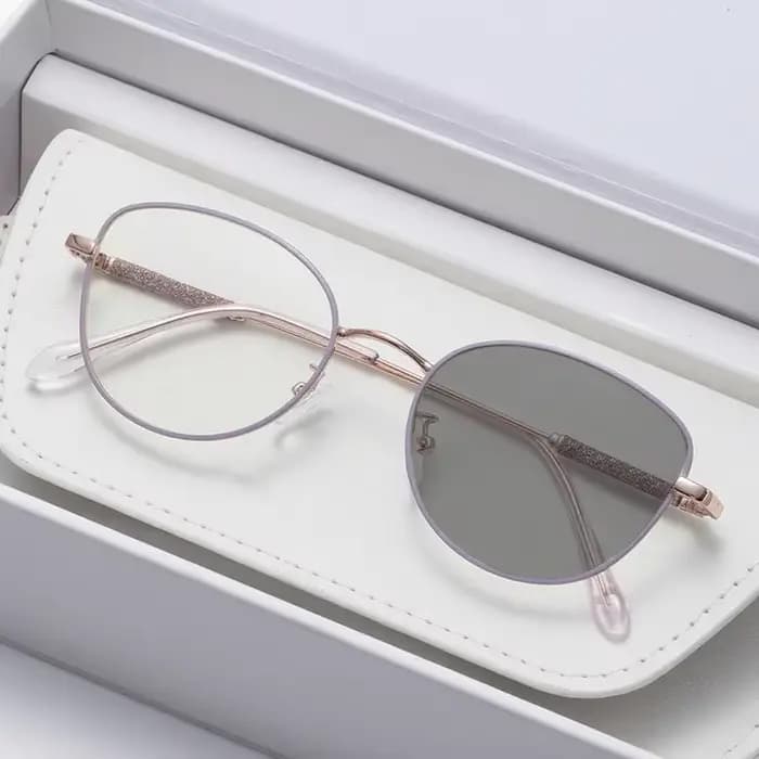 Lunettes de myopie photochromiques plein cadre œil de chat pour hommes et femmes