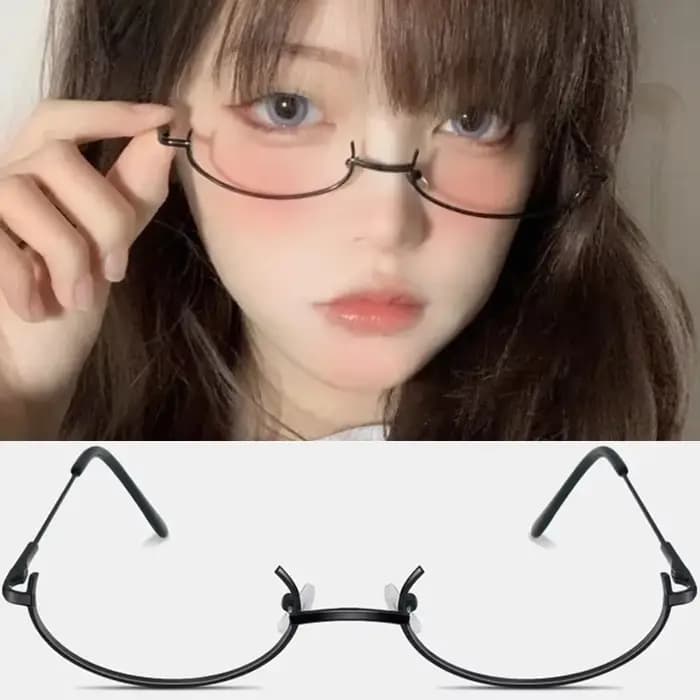 Lunettes ovales en métal pour femmes et filles