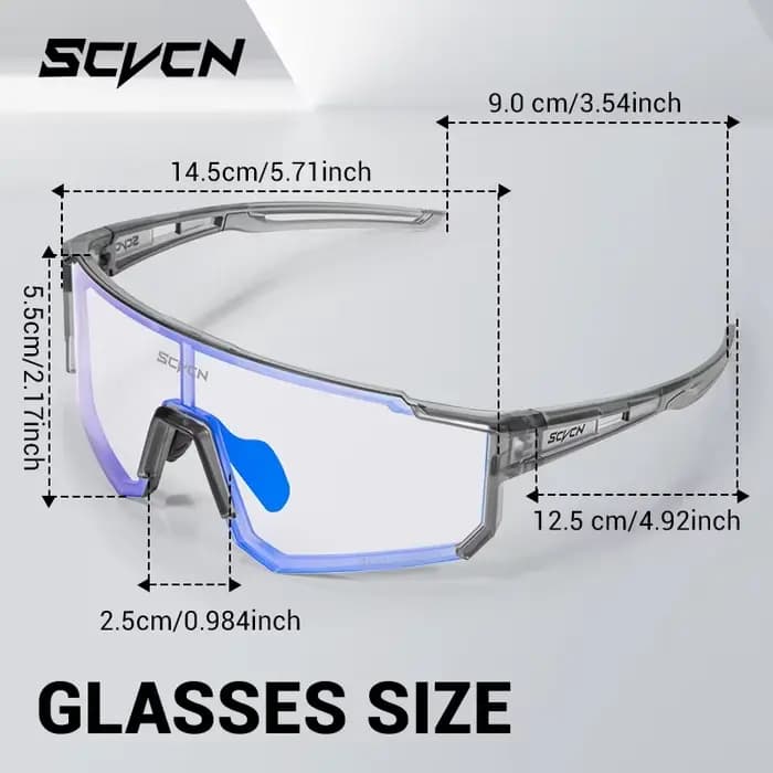 SCVCN lunettes de soleil photochromiques Sports de plein air vélo cyclisme