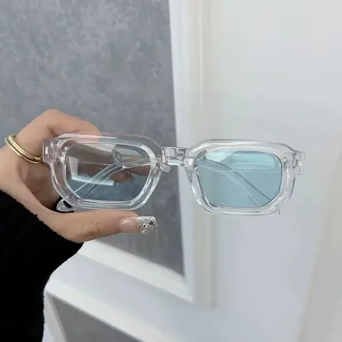 Lunettes de soleil rectangulaires de luxe pour femmes et hommes