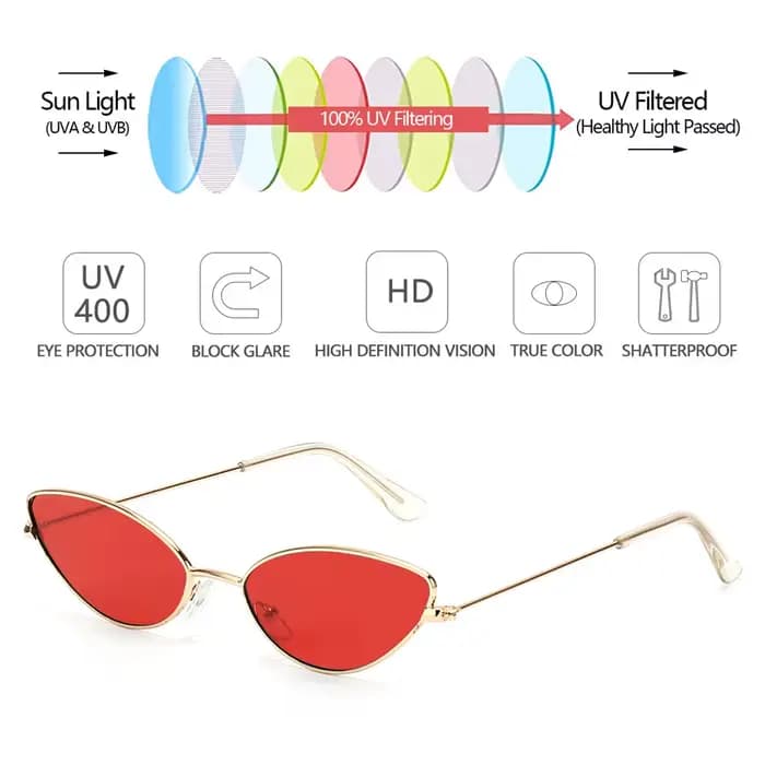 Lunettes de soleil rétro à petit cadre pour femmes