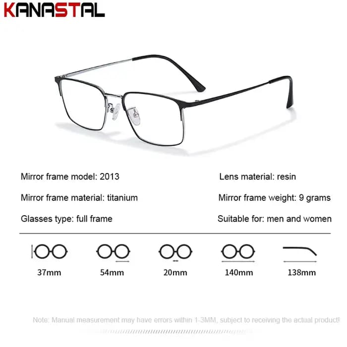 Hommes lunettes de Prescription optique lentilles