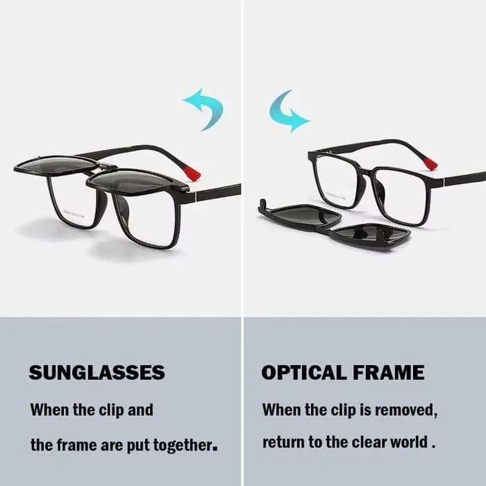 Lunettes de soleil à clipser pour hommes et femmes