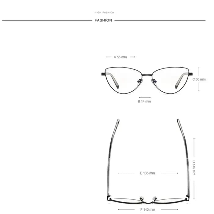 Lunettes de Prescription œil de chat pour femmes