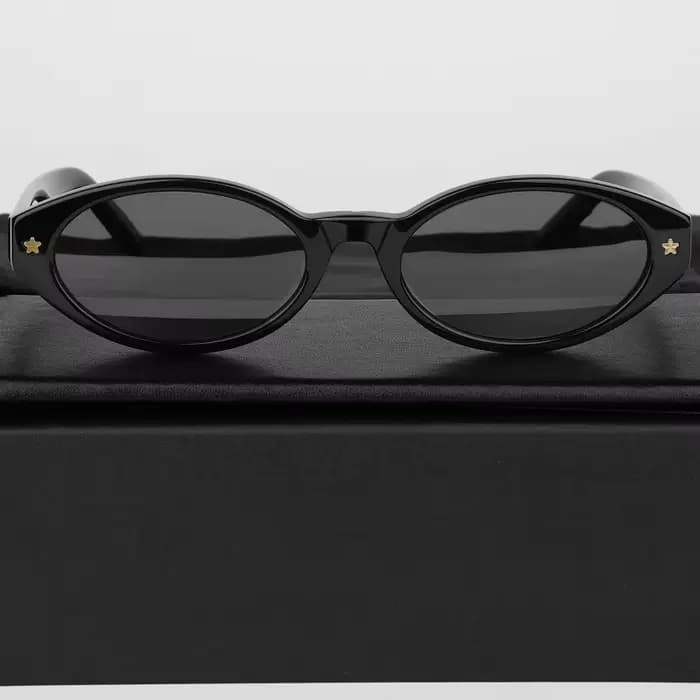 Lunettes de soleil ovales en acétate pour femme