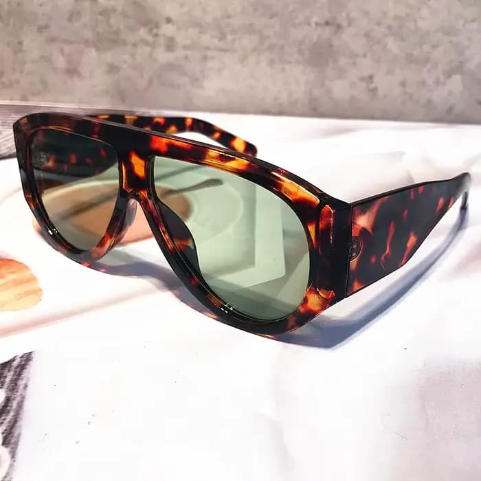 Lunettes de soleil ovales vintage surdimensionnées pour hommes et femmes