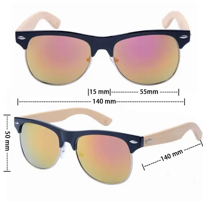 Lunettes de soleil en bambou faites à la main pour hommes et femmes