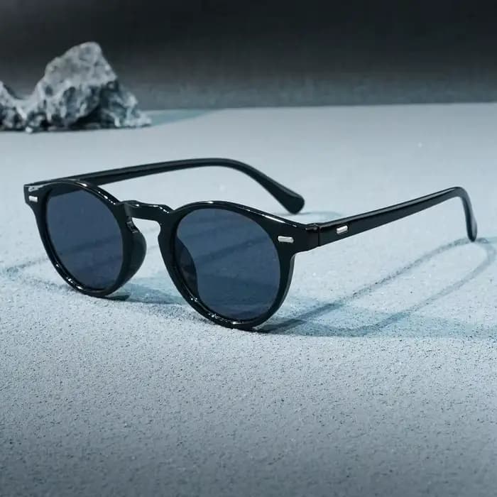 1 paire de lunettes rondes rétro unisexes