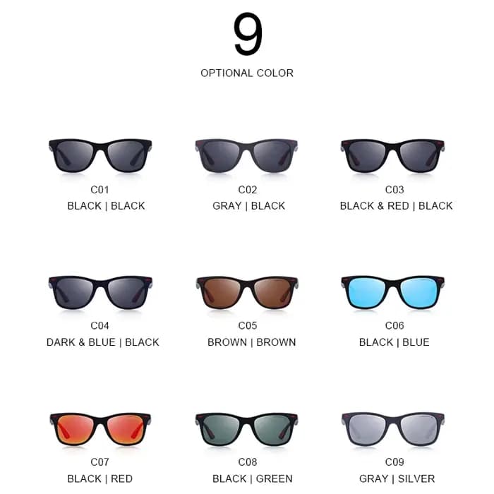 MERRYS DESIGN hommes femmes classique rétro Rivet lunettes de soleil polarisées conception plus légère cadre carré 100% Protection UV S8508
