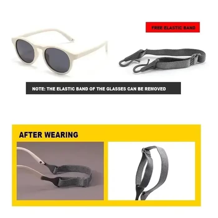 Premières lunettes de soleil pour bébé avec sangle