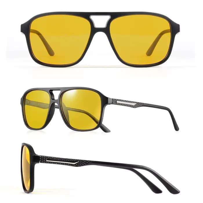 CRIXALIS pilote Vintage carré lunettes de soleil hommes femmes rétro conduite Vision nocturne