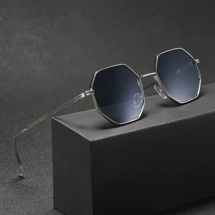 Lunettes de soleil polygone vintage pour hommes et femmes
