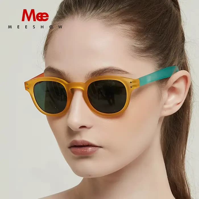 Meeshow marque rétro hommes lunettes de soleil femmes unisexe élégant