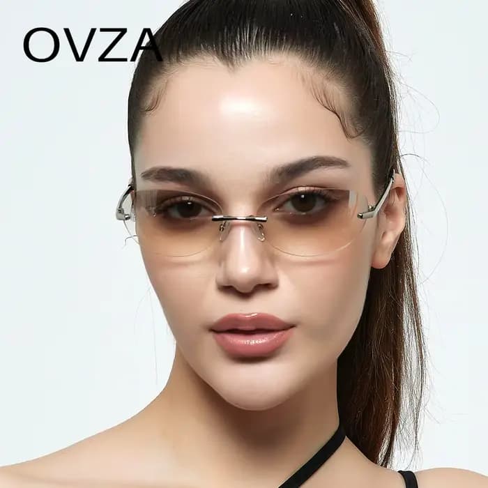 OVZA – lunettes de soleil Punk sans bords pour hommes et femmes