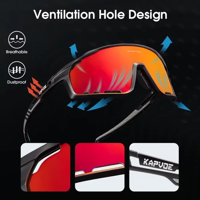 Kapvoe lunettes de cyclisme vtt équitation course