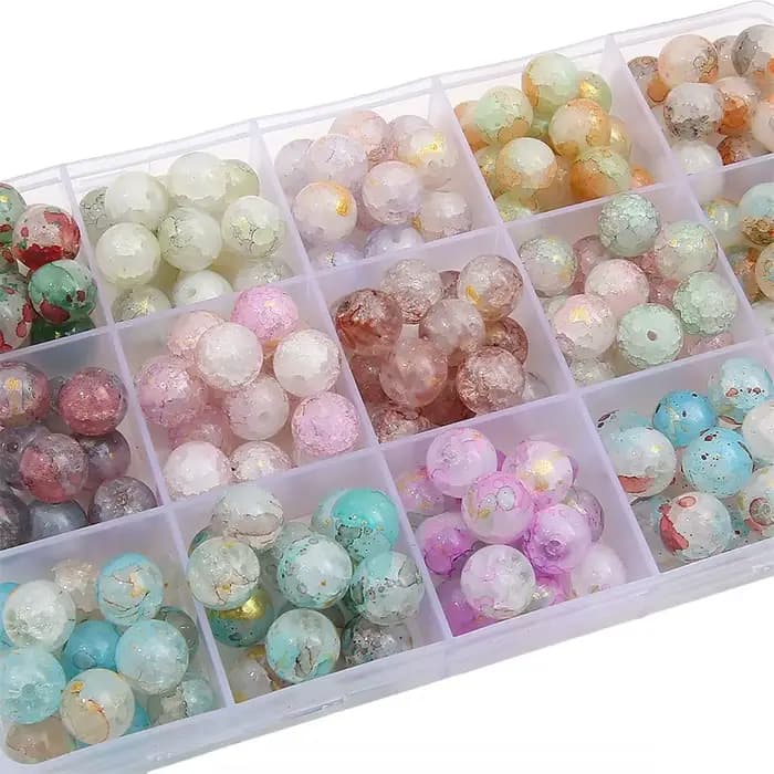 10 mm, 20 pièces/sac, éclats de verre et de jade avec perles mouchetées d'or, pleines de vitalité et perles dispersées uniques, pour bijoux DIY faits à la main