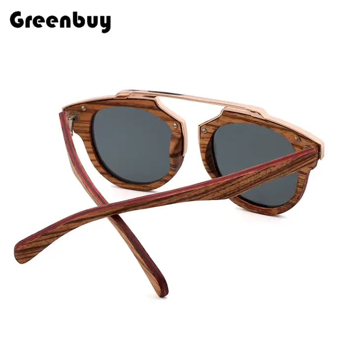 Lunettes De soleil en bois naturel hommes
