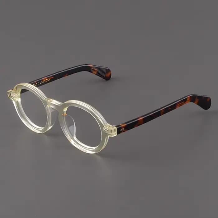 Lunettes optiques à monture ronde en acétate vintage pour hommes et femmes