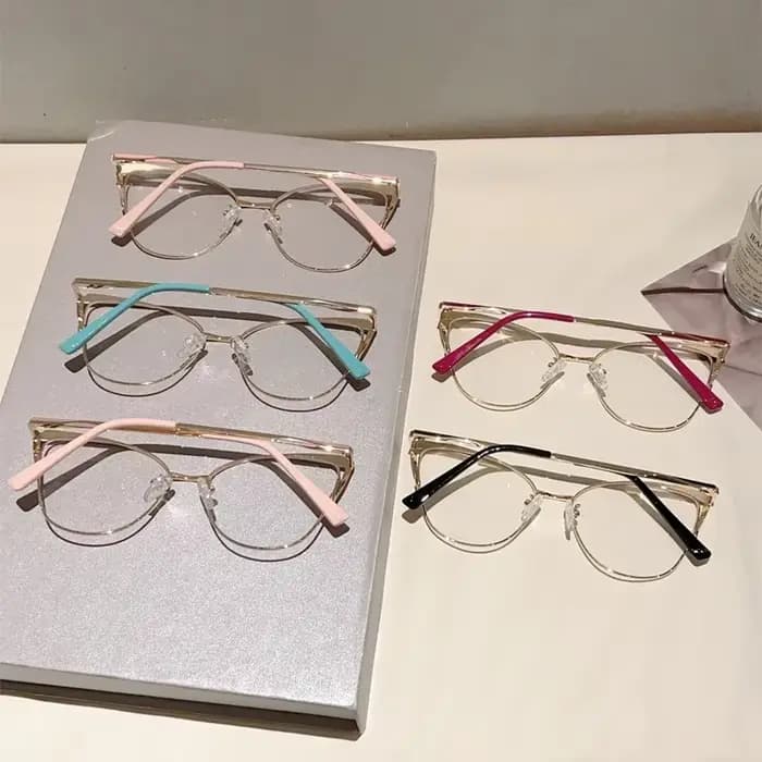 GM LUMIAS surdimensionné lunettes yeux de chat femmes nouvelle mode Vintage jante creuse montures optiques