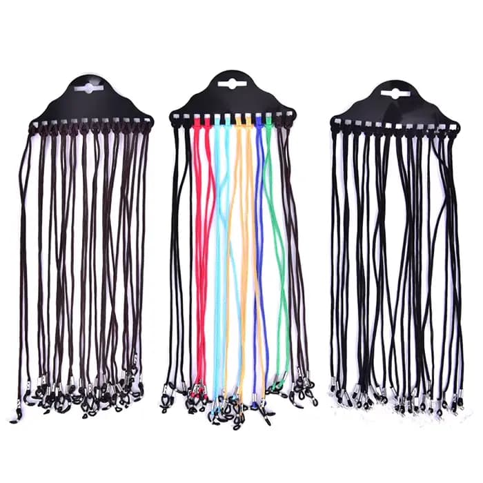 12 pièces/ensemble multicolore lunettes de soleil lanière cordon