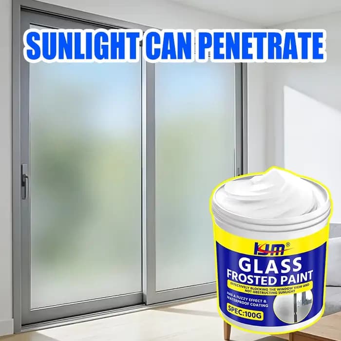 Peinture pour verre dépoli, finition mate, protection anti-exposition, film de confidentialité imperméable et perméable à la lumière pour salle de bain, douche, fenêtre, porte