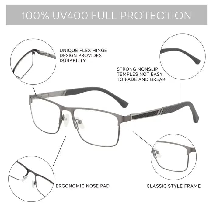 BLUEMOKY mode haute qualité carré moins lunettes de Prescription progressives cadre en Fiber de carbone multifocal