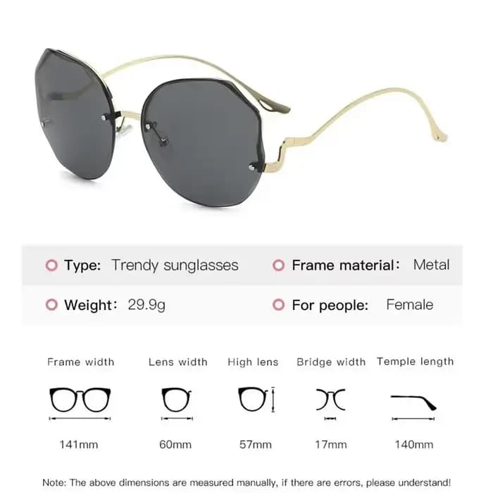 Lunettes de soleil de luxe UV400 pour femmes