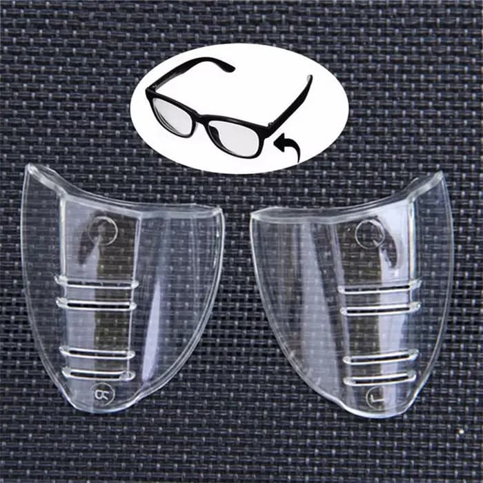 1 Paire de protections latérales souples et transparentes anti-buée pour lunettes de vue