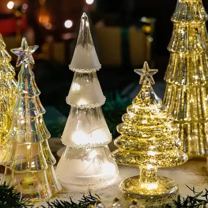 Ornements de Sapin de Noël en Verre Brcorporelle, Décoration de Bureau Shoe à la Maison, Veilleuse LED, Décorations de ix, Cadeau de Festival pour Enfant