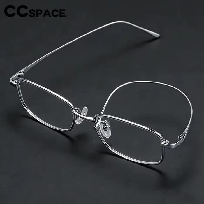 Petites lunettes rectangulaires en titane pour femmes et hommes