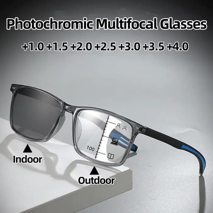 Lunettes de lecture progressives de sport Anti lumière bleue multifocale photochromique femmes rétro presbytie