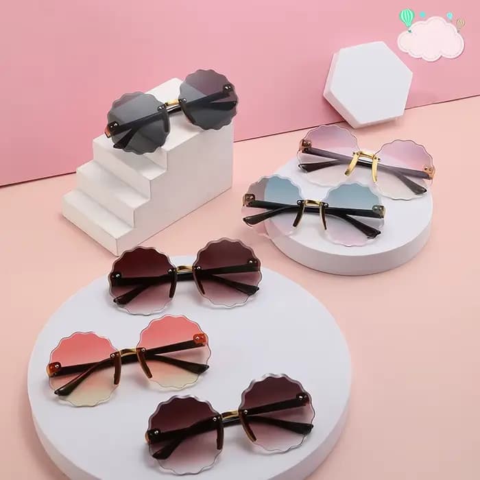Lunettes de soleil rondes rétro pour enfants