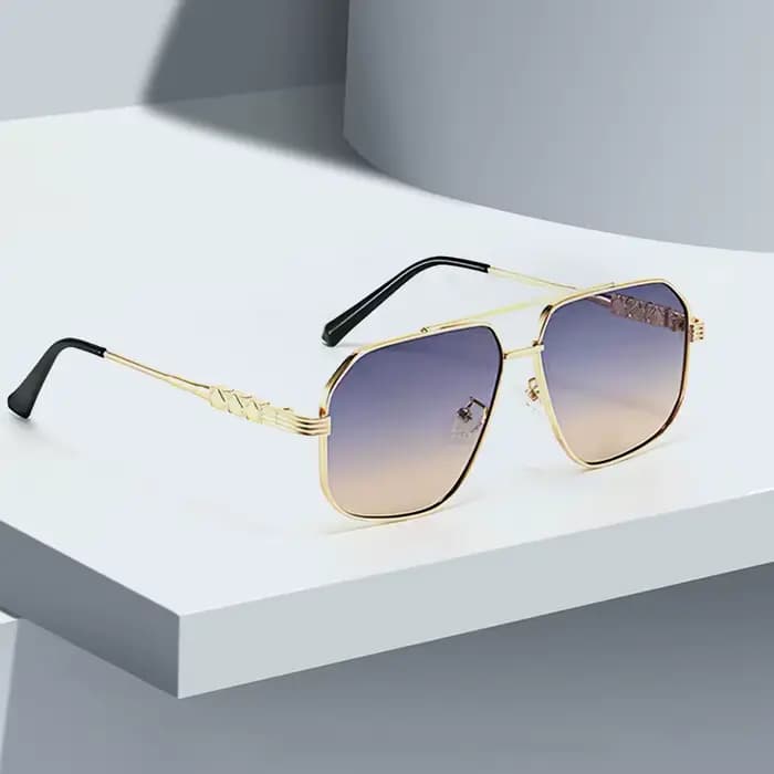 Lunettes de soleil à charnière en métal pour femmes