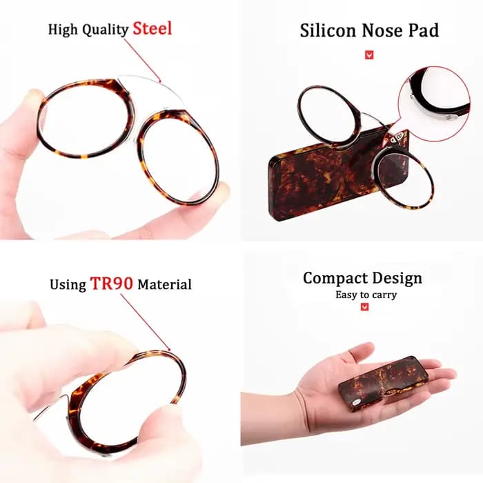 NONOR TR Clip nez pont Mini lunettes de lecture 1.0 à 3.5