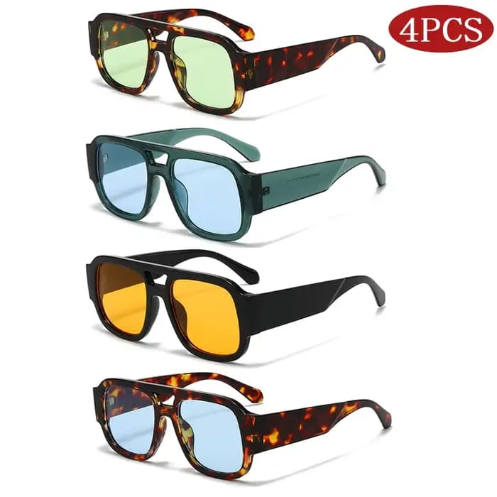 Lunettes de protection 1/4 ensembles grand cadre Double ponts