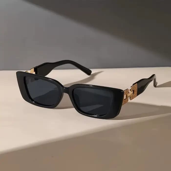 1 Paire de Lunettes Rétro Géométriques en Plastique