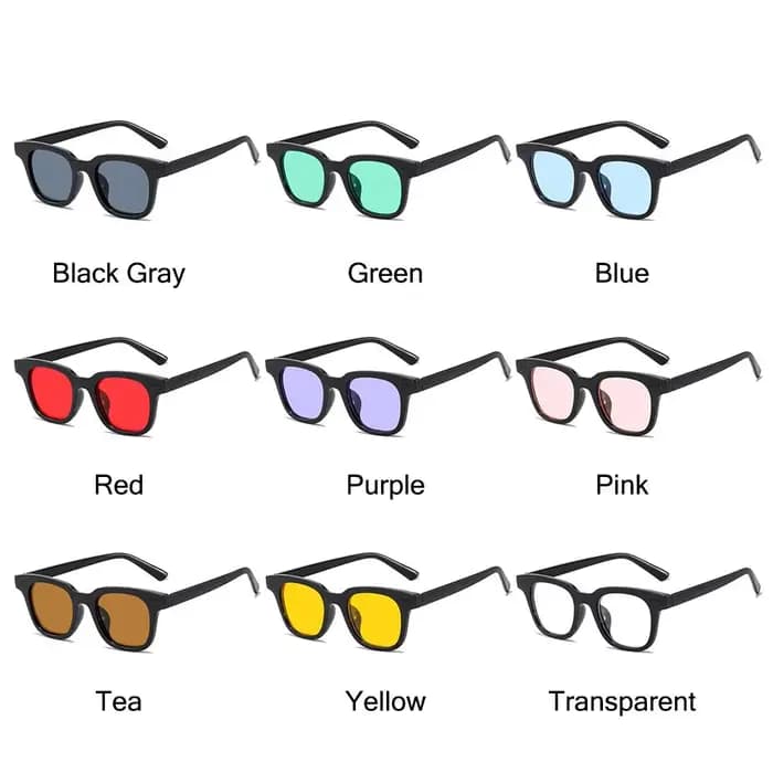 Lunettes de soleil vintage à monture carrée