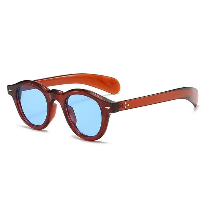 Lunettes de soleil ovales imprimées léopard