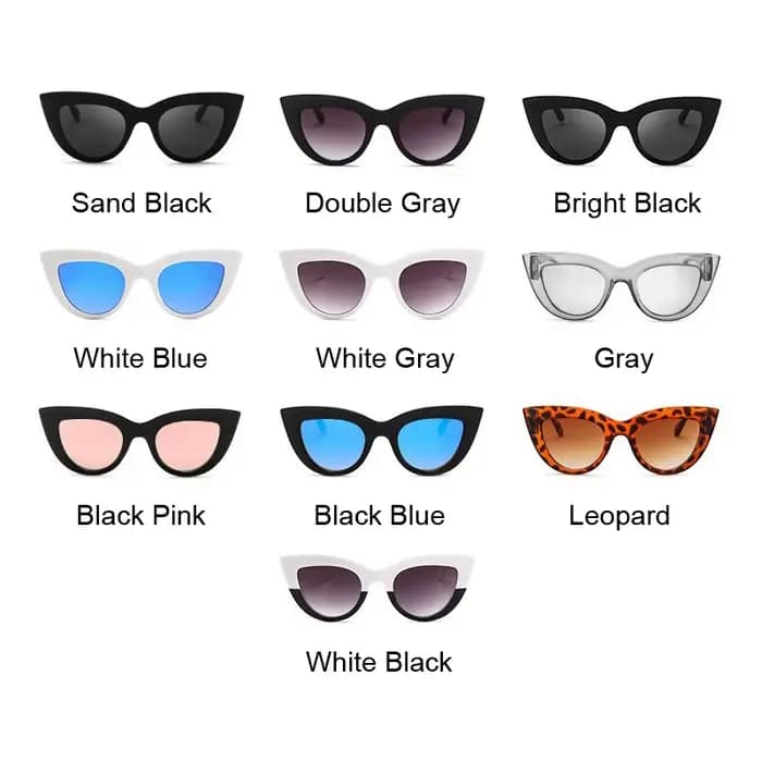 Marque lunettes De soleil yeux De chat femme mode grand cadre