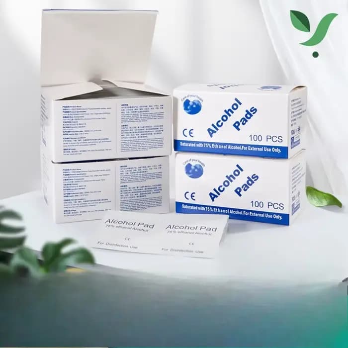 Lingettes désinfectantes en coton à 75 % d'alcool, jetables, pour le nettoyage des écrans de téléphone portable, des lunettes et des trous d'écouteurs