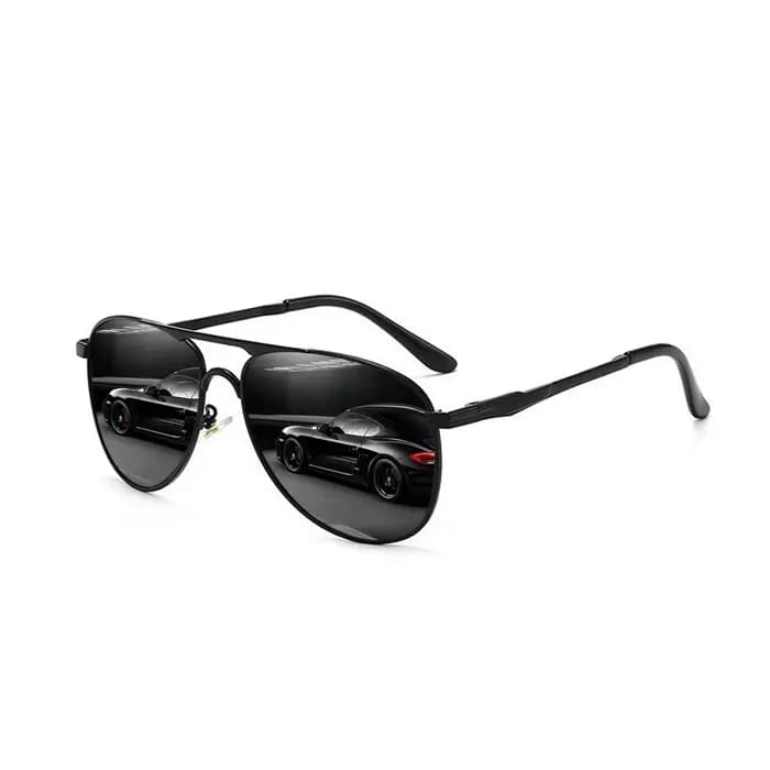 Lunettes de soleil de pilote surdimensionnées en métal de luxe pour hommes et femmes