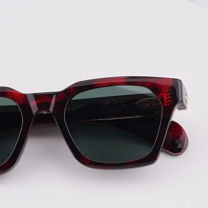 STERETT – Lunettes de soleil œil de chat vintage rouge écaille de tortue pour homme