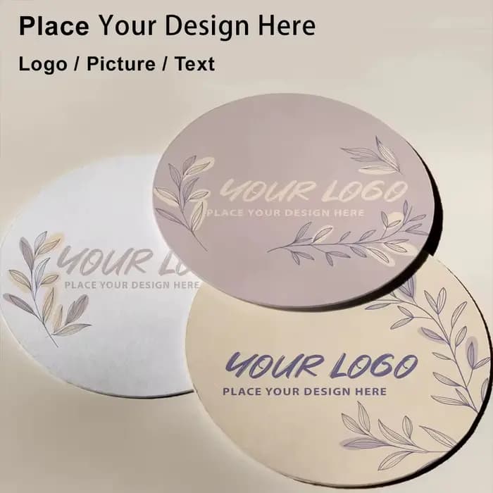 Sous-verre en papier personnalisé avec logo, impression couleur recto-verso, pour café, thé au lait, boissons chaudes, tapis de table pour tasses