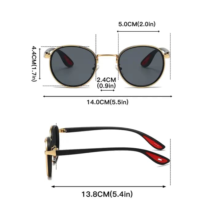 GM LUMIAS Vintage lunettes de soleil rondes hommes 2025 nouveau Punk mode nuances femmes