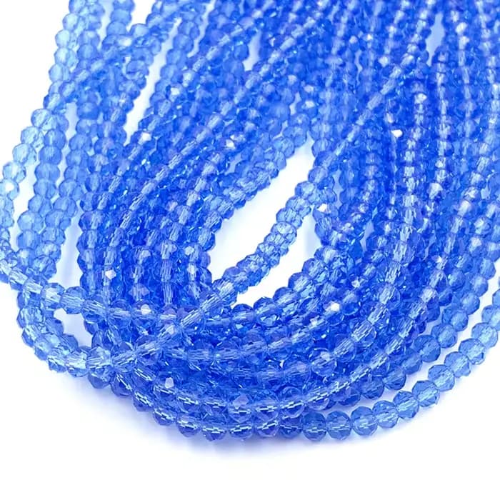 Bleu vert 2 3 4 6 8mm perles de cristal pour la fabrication de bijoux accessoires Rondelle entretoise ample perles de verre à facettes Bracelets à faire soi-même
