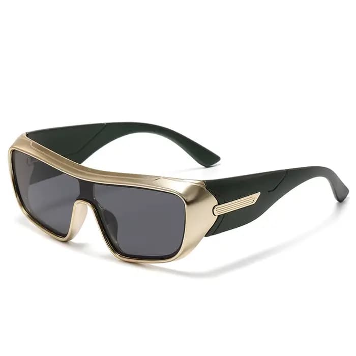 Lunettes de soleil carrées surdimensionnées vintage une pièce pour femmes et hommes