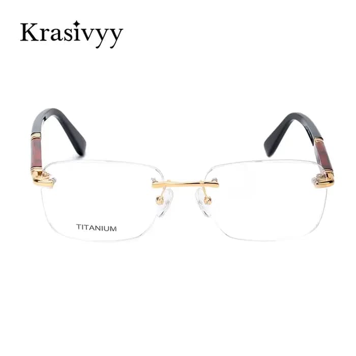 Krasivyy monture de lunettes en bois sans