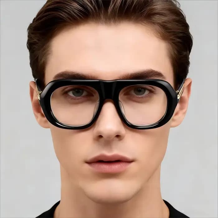Monture de lunettes épaisse en acétate pour hommes et femmes